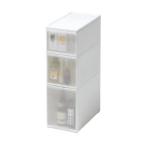 ライクイット ( like-it ) キッチン 収納 スリムストレージ ミディストッカー 幅25.5x奥46.5x高82cm ホワイト 日本製 MS-111D すき間で使える