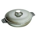 ストウブ staub ラウンドホットプレート 蓋付 20cm グレー 40509-578 日本正規品業務用