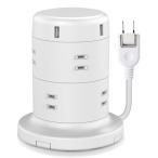 Yahoo! Yahoo!ショッピング(ヤフー ショッピング)エレコム ELECOM 電源タップ 8個口 2P 雷サージ トラッキング防止 ほこり防止 USBポート付き タワー型 2m ホワイト ECT-0620WH