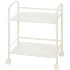 ドウシシャ キッチンラックワゴン 2段 キャスター付き カラーボックスサイズ アイボリー 幅43×奥行31.5×高さ51cm GPR45-2IV
