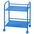ドウシシャ キッチンラックワゴン 2段 キャスター付き カラーボックスサイズ ネイビー 幅43×奥行31.5×高さ51cm GPR45-2NV