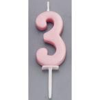 カメヤマ ナンバーキャンドルパステル 3番