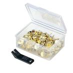 コクヨ 二重画鋲 プラケース入 約130本入 ゴールド カヒ-3