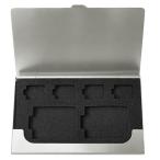 na бегемот cocos nucifera Digio2 алюминиевый карта памяти кейс SD 2 листов +microSD 4 шт. входит серебряный MCC-2202SL