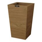 ショッピングダストbox 橋本達之助工芸 バスク ダストBOX スクエア L角 ブラウン