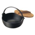 岩鋳 南部 鉄 ふる里鍋 深型 16cm 黒