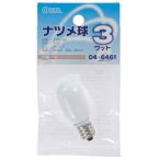 オーム電機 ナツメ球E12 3W ホワイト LB-T0203-W