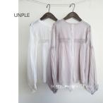 ショッピング麻 UNPLE　アンプル　ラミー　麻　ボイル　レース　ブラウス　ナチュラル　クラシカル　U02A53103　通販　7904