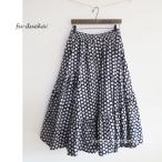 fu-dueka　エーカ　ランダム　ティアード　スカート　コットン起毛　綿100％　1712416　通販　8097