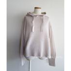 mao made　マオメイド　ざっくり　麻綿ニット　フード付きプルオーバー　リネンコットン　ナチュラル　611105　通販　8222