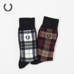 ショッピングフレッドペリー フレッドペリー チェック クルーソックス FRED PERRY C8143 一足組 メンズ レディース 英国 タータンチェック 靴下 [ネコポス可/3点まで]