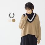 フレッドペリー FRED PERRY テクスチャード トリム Vネック ジャンパー K8123 レディース