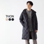 タイオン シティ フード ロング ダウン ジャケット TAION-106COCI メンズ レディース パッカブル 収納袋付き