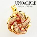 ウノアエレ UNOAERRE ピアス ペンダント 18金 K18 K18YG 750YG 結び目モチーフ ゴールド ペンダントヘッド ペンダントトップ イエローゴールド イタリア製