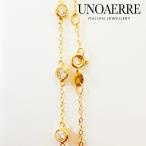 ウノアエレ UNOAERRE ブレスレット アクセサリー 18金 K18 K18YG 750YG クリスタル ゴールド シンプル イタリア製 巾着袋&ジュエリーBOX付き! プレゼント
