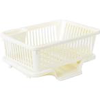 サンコープラスチック 皿立て水切りかご流 タテ型 パールホワイト NO.1 キッチン雑貨