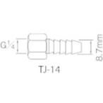 [ ваш заказ ]ane -тактный Iwata краска для соединительная муфта шланг G1/4 бабочка-гайка ×8.7mm бамбук. .TJ-14 соединительная муфта адаптор трубы материал 