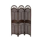 [ производитель прямая поставка ] не 2 торговля ротанг экран 3 полосный Brown [ оплата при получении не возможно ] складной разделитель перегородка офисная мебель 