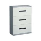 オカムラ/VILLAGE VS収納 ラテラル3段 下置き H1100 シルバー