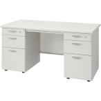 ライオン/オフィスデスク 両袖机 W1400×D700×H700 ニューグレー