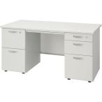 ライオン/オフィスデスク 両袖机 W1400×D700×H700 ニューグレー