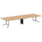 [ производитель прямая поставка ]kokyo стол WT400 квадратная форма электропроводка иметь натуральный ножек серебряный W4000×D1500[ оплата при получении не возможно ]8 человек для 