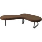[ производитель прямая поставка ]ito-kif low lounge 3 -местный bench sepia Brown черный рама [ оплата при получении не возможно ]