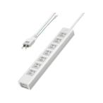 【お取り寄せ】サンワサプライ 抜け止めシャッタータップ 3P7個口5m TAP-F37SH-5ZS コード付き電源タップ３ピン 電源タップ ＯＡタップ 配線パーツ 家電