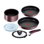 ショッピングインジニオ 【お取り寄せ】T-fal インジニオ・ネオ IH マロンブラウン・アンリミテッド 6点セット L38593