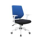 [ производитель прямая поставка ]kag черный перемена локти есть белый × голубой CN-309-A-WH-BL[ оплата при получении не возможно ][ клиент сборка ] локти имеется фиксация локти модель текстильное покрытие стул офис стул 