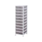 [ производитель прямая поставка ] Iris o-yama супер-прозрачный грудь белый | прозрачный Brown 10 ступенчатый [ оплата при получении не возможно ] шкаф одежда место хранения место хранения мебель интерьер место хранения 