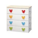 [ Manufacturers direct delivery ] Iris o-yama kids chest 4 step width 72cm Mickey colorful MHG-724[ payment on delivery un- possible ][ customer construction ] storage for children 