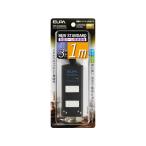 Yahoo! Yahoo!ショッピング(ヤフー ショッピング)【お取り寄せ】朝日電器 耐雷コード付タップ 2P3個口1m WBT-3010SBN（BK） コード付き電源タップ２ピン 電源タップ ＯＡタップ 配線パーツ 家電
