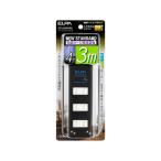 Yahoo! Yahoo!ショッピング(ヤフー ショッピング)【お取り寄せ】朝日電器 耐雷コード付タップ 2P4個口3m WBT-4030SBN（BK） コード付き電源タップ２ピン 電源タップ ＯＡタップ 配線パーツ 家電