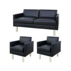 [ производитель прямая поставка ]Netforce автомобиль Ла Манш прием диван 3 позиций комплект 4 человек для диван BK[ оплата при получении не возможно ][ клиент сборка ] прием диван стол гарнитур для гостиной 