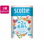 クレシア スコッティ フラワーパック 2倍長持ち 12ロール シングル×4パック