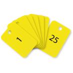 【お取り寄せ】オープン工業 スチロール番号札 角型 1〜25 黄 BF-54-YE 番号札 名札 キーホルダー