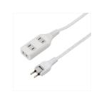 Yahoo! Yahoo!ショッピング(ヤフー ショッピング)【お取り寄せ】ヤザワ タップ 耐トラ付 3個口 ホワイト 2m Y02S302WH コード付き電源タップ２ピン 電源タップ ＯＡタップ 配線パーツ 家電