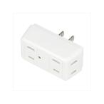 Yahoo! Yahoo!ショッピング(ヤフー ショッピング)【お取り寄せ】ヤザワ 4個口クワトロタップ ホワイト 強力雷ガード付 Y02HQK400WH 電源タップ ＯＡタップ 配線パーツ 家電