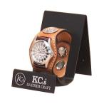 Yahoo! Yahoo!ショッピング(ヤフー ショッピング)腕時計 革 ケイシーズ（KCs） カービング スリーコンチョ アーモンド ウォッチブレス フリー カット KPR503B