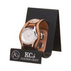 腕時計 革 ケイシーズ（KCs） クラフト スリー コンチョ アーモンド ウォッチブレス バスケット KPR505B