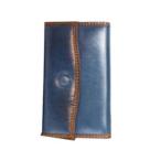 キーホルダー 革 名入れ ブリットハウス バッファローカーフ キーケース ブルー BF-6015BL