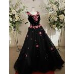 . костюм ликвидация товар коктейль платье черный chu-ru розовый маленький цветок 