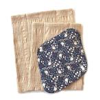 . ткань (hanafu) тканевая салфетка . поэтому . комплект C( bird темно-синий держатель,L,M)