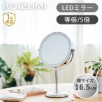 コイズミ LED拡大鏡 シルバー 卓上ミ