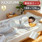 [在庫処分]コイズミ 電磁波カット 電気毛布 掛け敷き 188×120cm KDK-75246D 洗える シングル 電磁波 抑制 抗菌防臭加工 おすすめ 在庫限り KDK75246D|