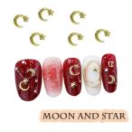 10 штук входит Nailparts три день месяц moon месяц Gold silver metallic ru детали заклепки ногти сопутствующие товары искусство детали декоративный элемент материалы золотой серебряный 
