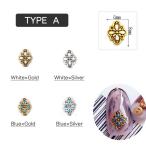  одиночный товар metal детали Nailparts Conti . бирюзовый способ Gold серебряный заклепки ногти сопутствующие товары искусство детали Nailparts 