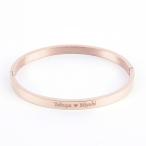 Yahoo! Yahoo!ショッピング(ヤフー ショッピング)刻印 無料 ブレスレット ステンレス 名入れ メッセージ スタンダード１ ブロンズカラー　単体　外側刻印