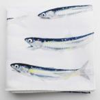uonofu/カタクチイワシ群泳ハンカチ (グレー 52cm×52cm)